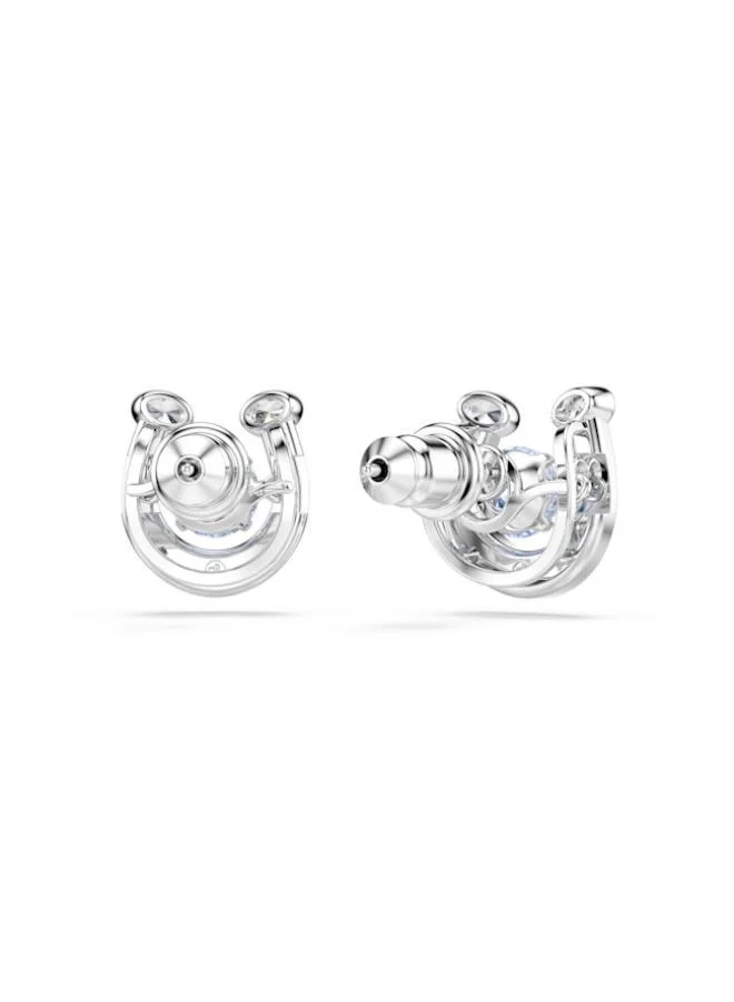 Swarovski  Symbolica Blue Crystal Rhodium Plated Pierced Earrings for Women | Best Price UAE